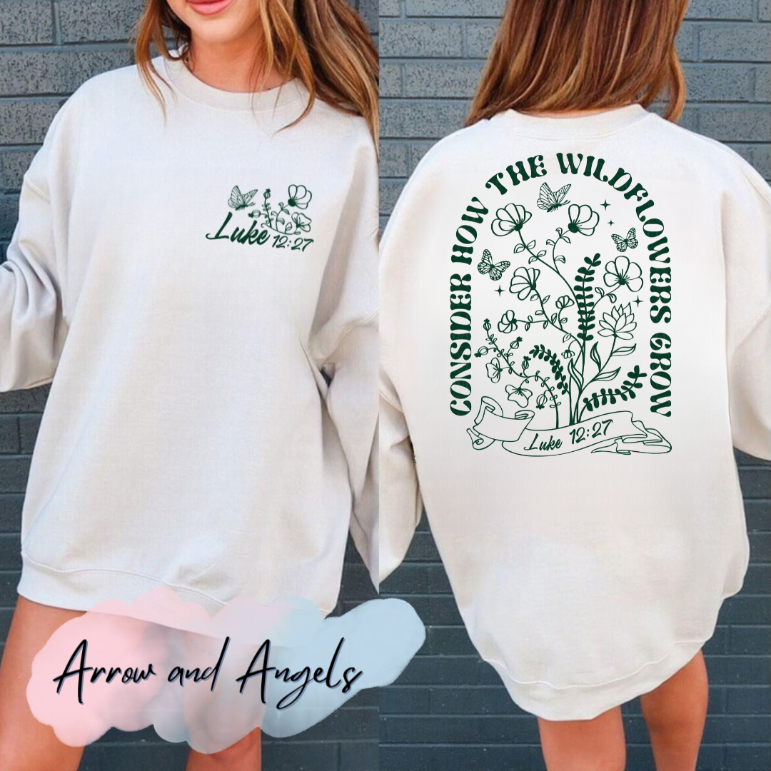 Consider how the Wildflowers bloom - Bible Verse