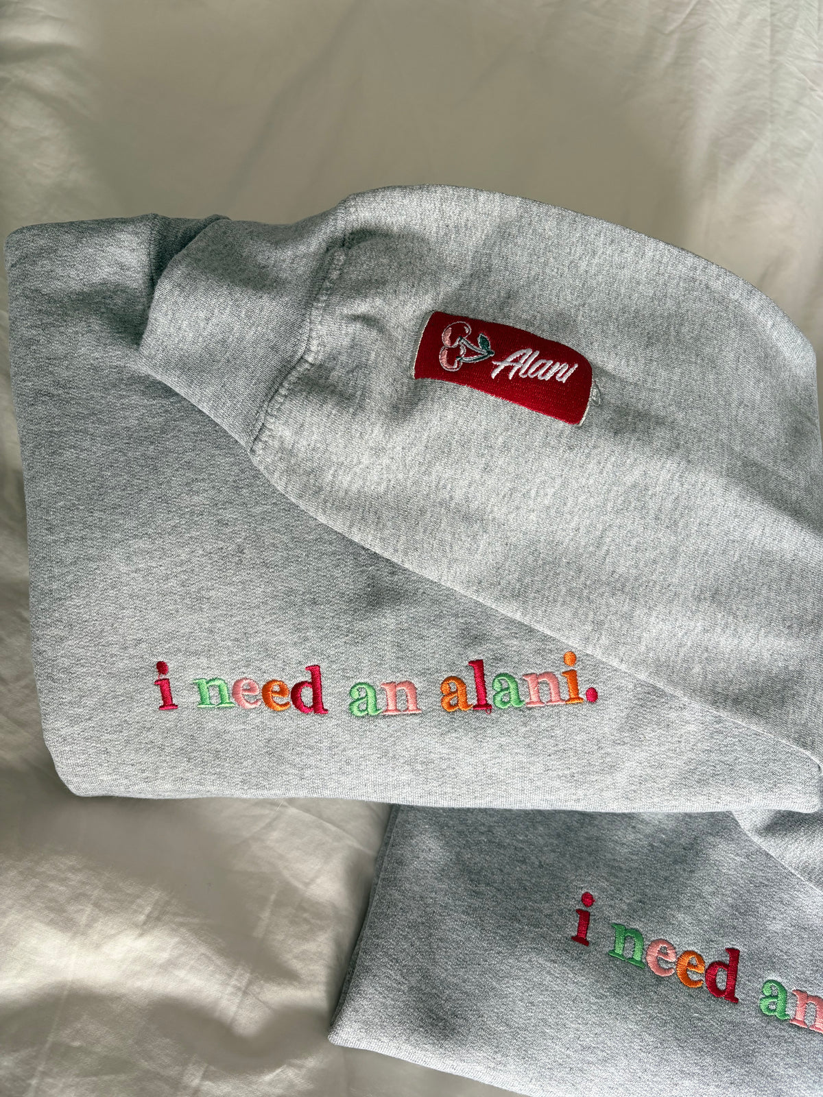 I need an Alani Embroidery with sleeve design