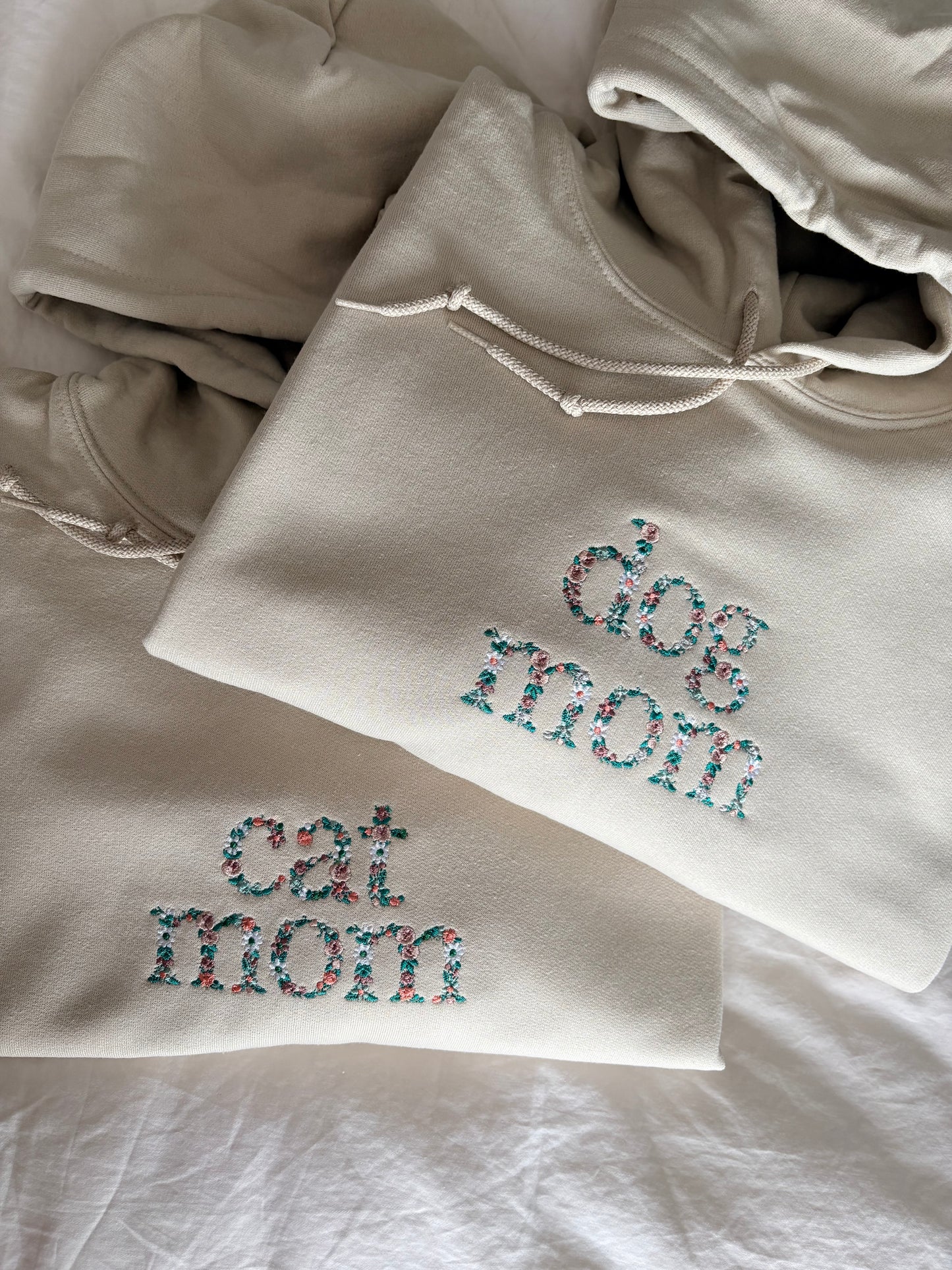 Cat Mom / Dog Mom Floral Embroidery