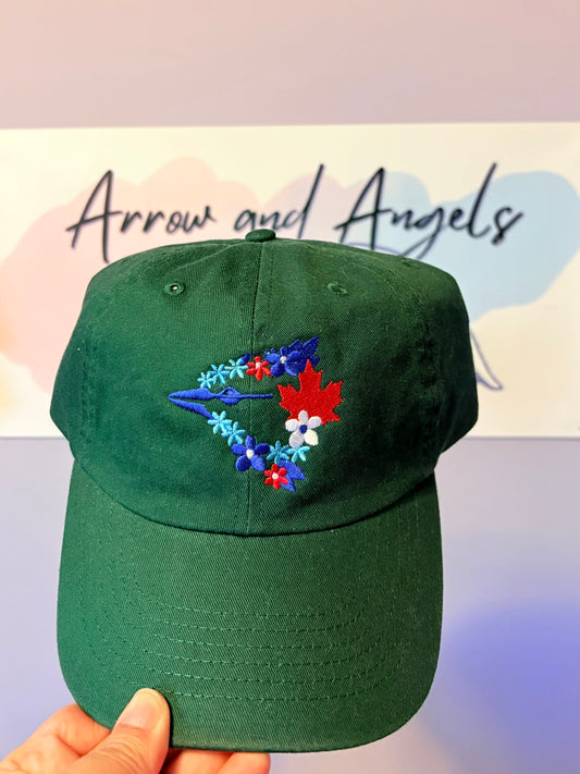 Bird Flower Logo - dad style hat