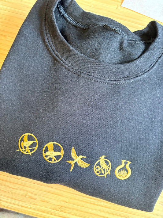 Hunger game symbols embroidery