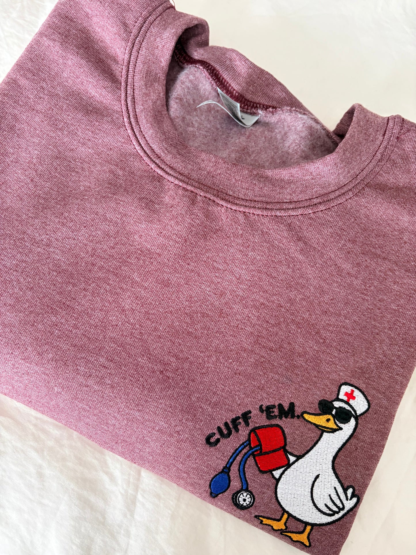 Cuff'em Silly Goose Nurse Embroidery