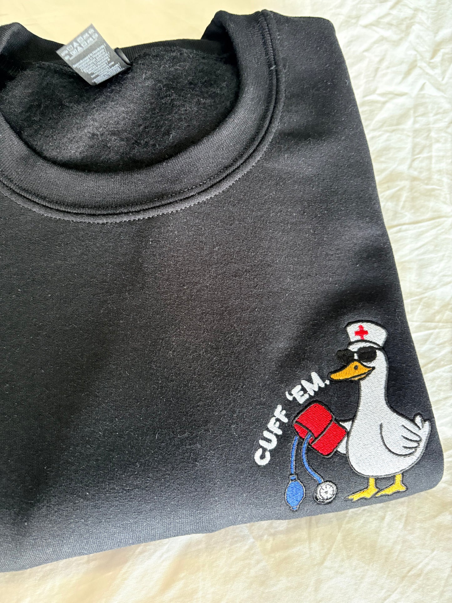 Cuff'em Silly Goose Nurse Embroidery