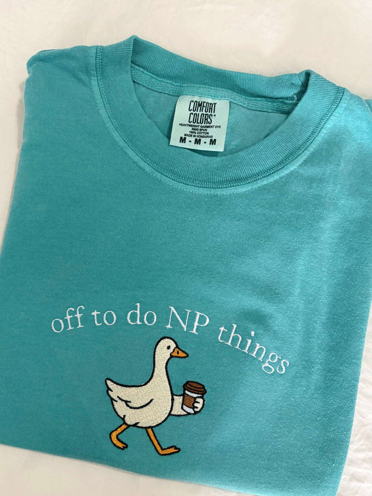 Nurse Practitioner Silly Goose embroidery