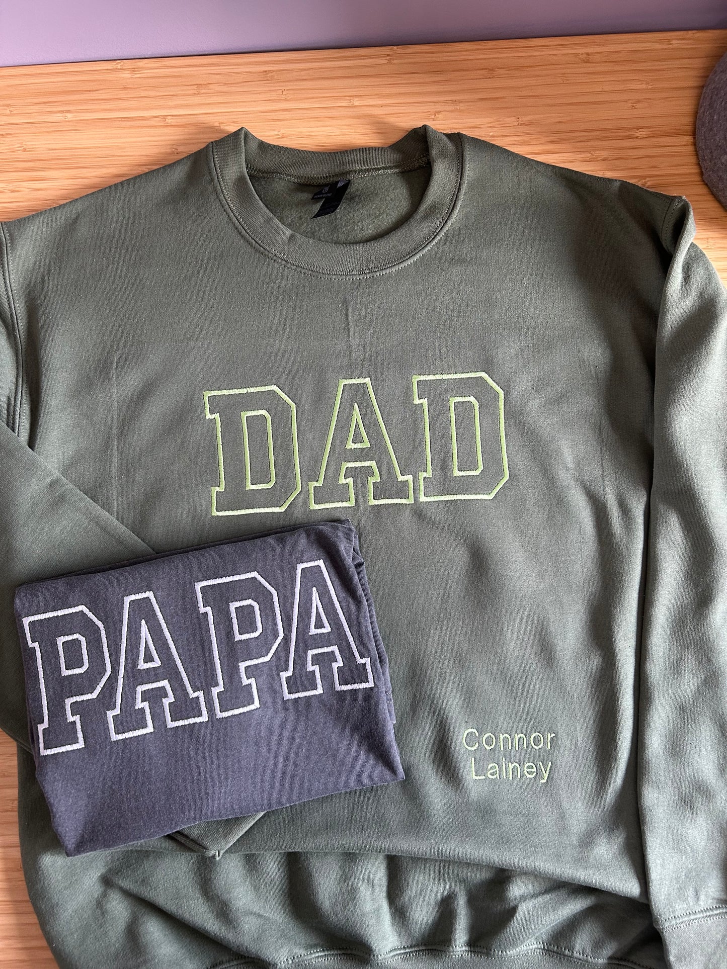 Dad or Papa Embroidery or Appliqué