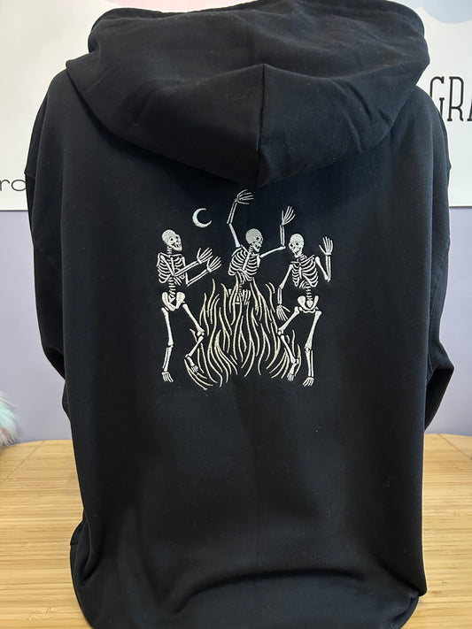 Embroidery Dancing Skeletons