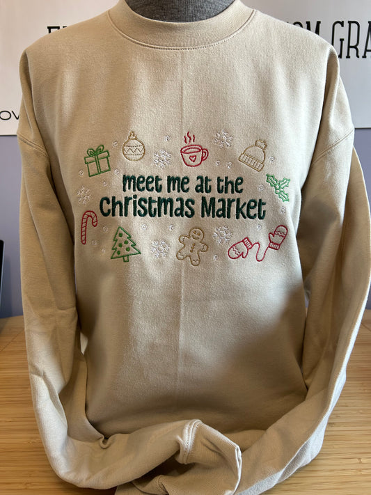 Embroidery Meet me at the Christmas Market