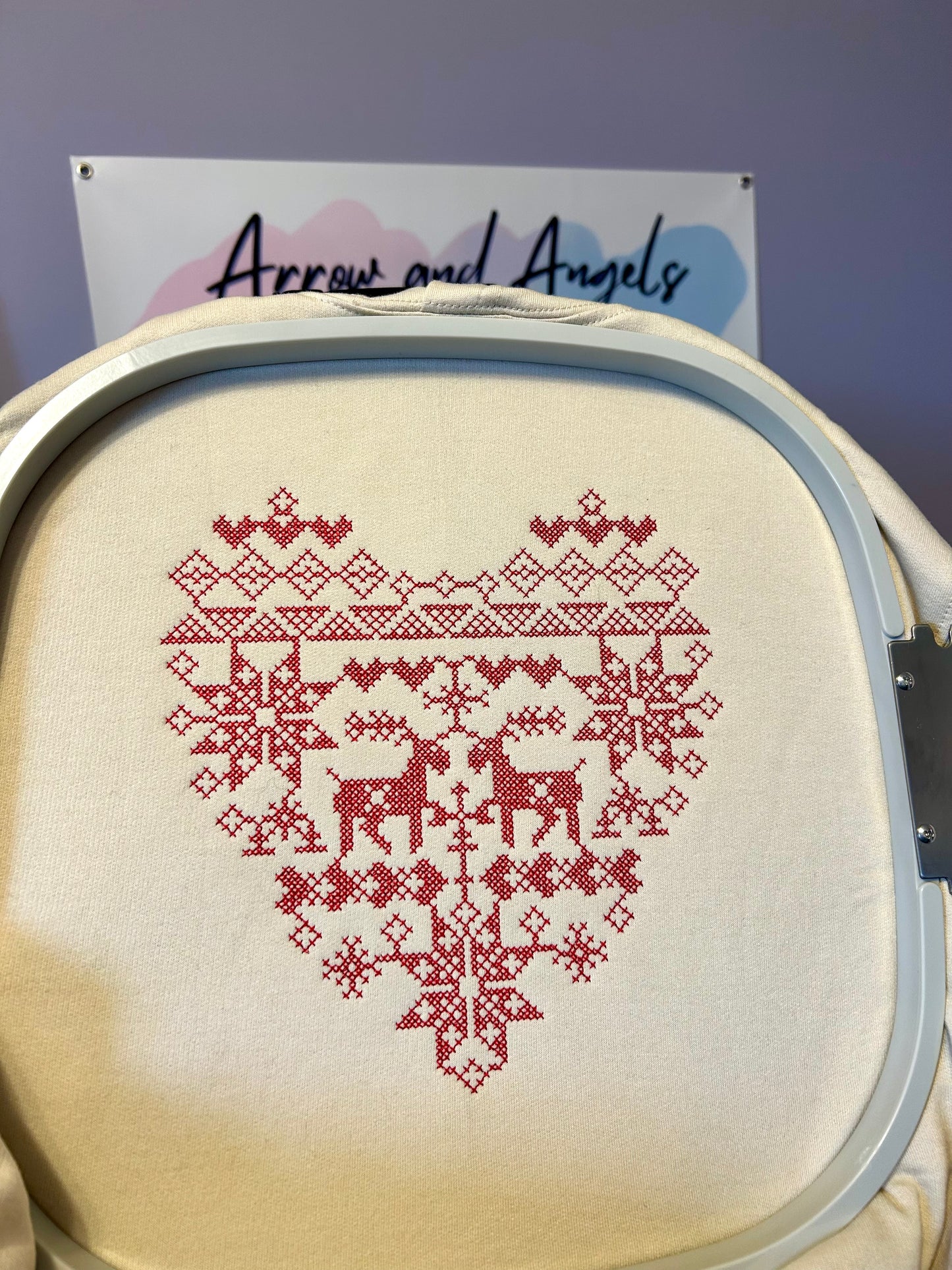 Winter Valentines Embroidery - Scandinavian Style
